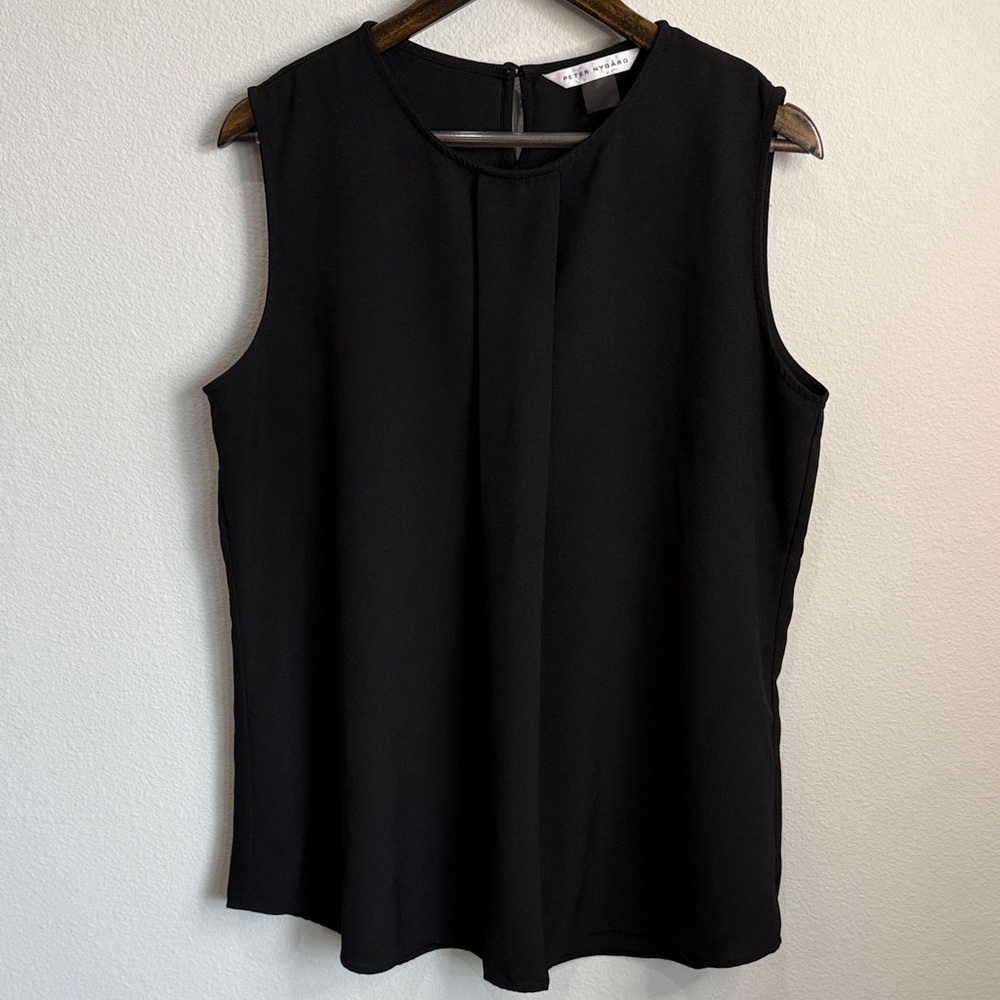 Peter Nygard Black Sleeveless Top Size 14
